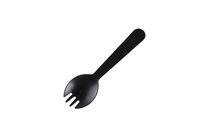 พลาสติกดำ Spork แบบใช้แล้วทิ้ง